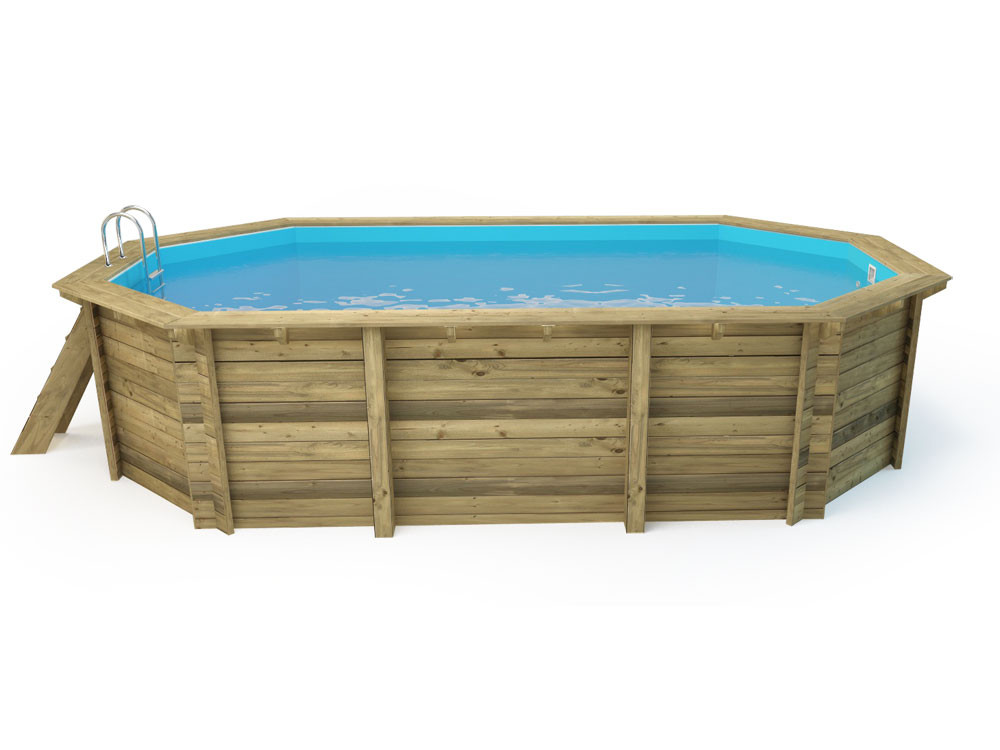 Piscine bois " Cancun " - 6.53 x 4.41 x 1.45 m