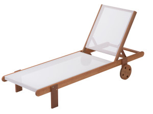 Bain de soleil en bois exotique "Saïgon" - Maple - Ecru