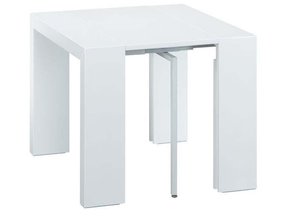 Table console extensible "Elsa" - 50/300 x 94 x 75 cm - Blanc