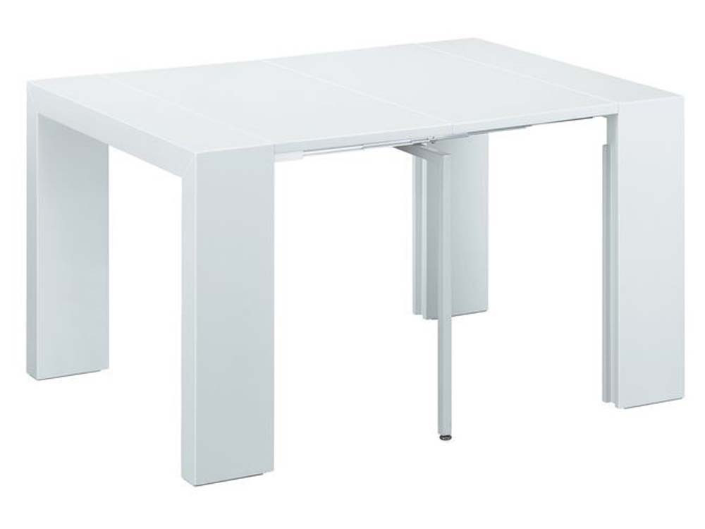 Table console extensible "Elsa" - 50/300 x 94 x 75 cm - Blanc