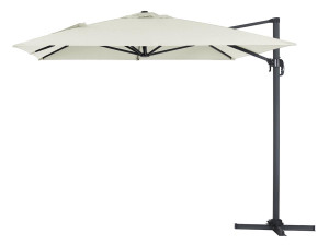 Parasol jardin déporté alu "Sun 4" 3 x 4 m - Ecru