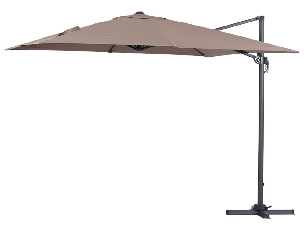 Parasol déporté "Sun 3" - 3 x 3 m - Taupe