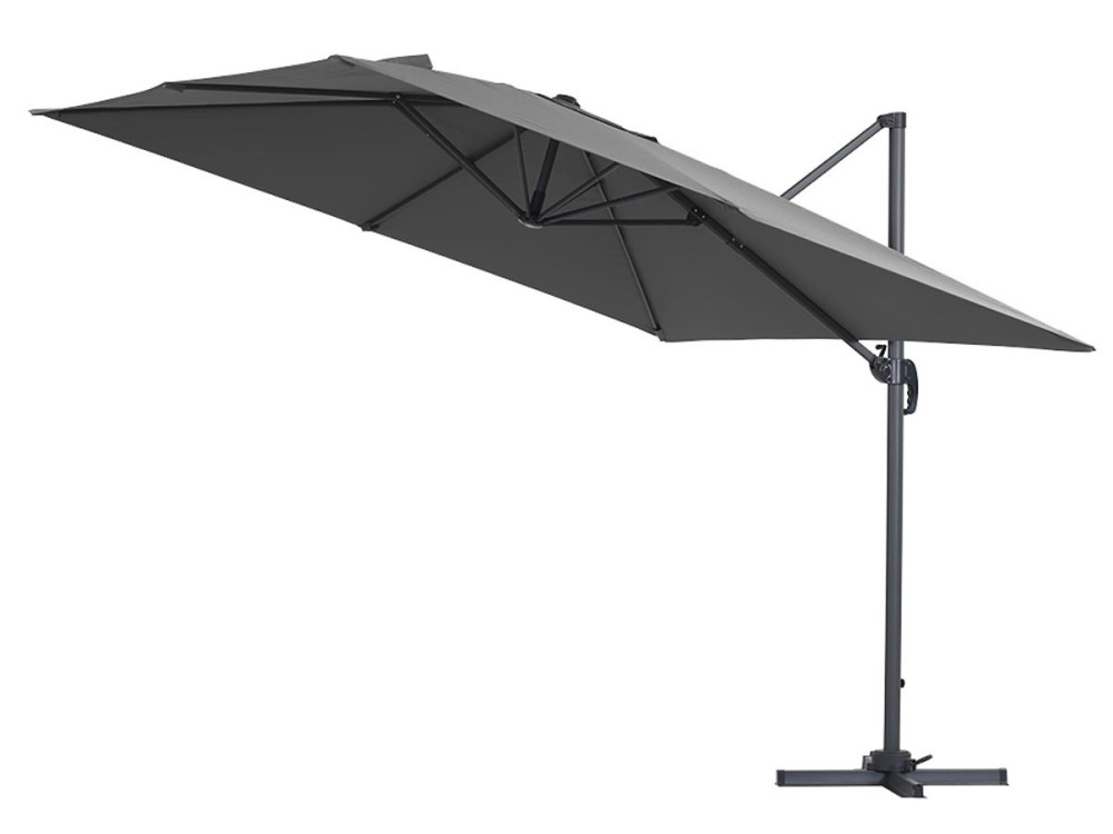 Parasol jardin déporté "Sun 3" - 3 x 3 m - Gris