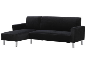 Canapé d'angle tissu réversible "Rio" - 4 places - Gris anthracite