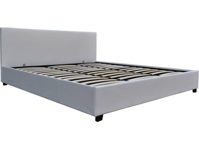 Lit double avec coffre "Carla" - 180 x 200 - Blanc