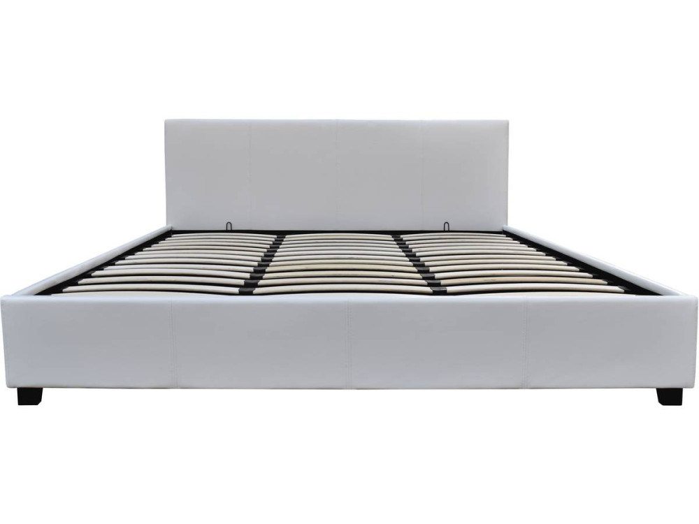 Lit double avec coffre "Carla" - 180 x 200 - Blanc