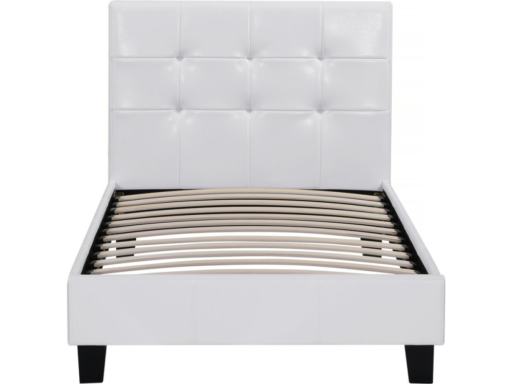Lit simple en pvc "Julia" - 90 x 190 cm - Blanc