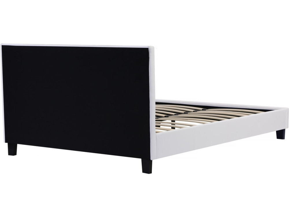 Lit double en pvc "Julia" - 140 x 190 cm - Blanc