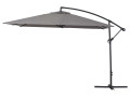 Parasol jardin déporté  Alu "Ilios 3" - Carré - 3 x3 m - Gris