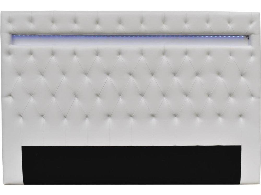 Tête de lit "Déco" LED - 189 cm - Blanc