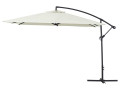 Parasol jardin déporté  Alu "Ilios 3" - Carré - 3 x3 m - Ecru