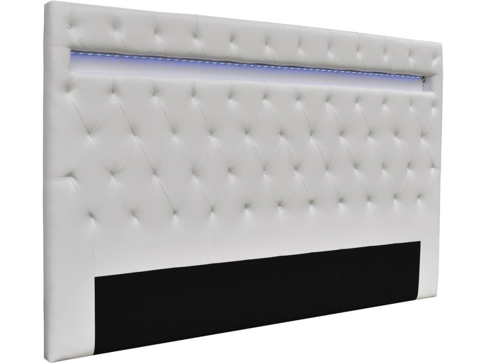 Tête de lit "Déco" LED - 189 cm - Blanc