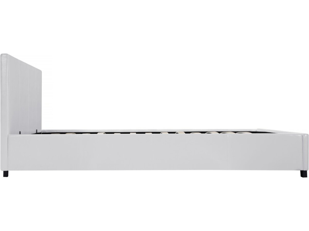 Lit double avec coffre "Carla" - 140 x 190 cm - Blanc