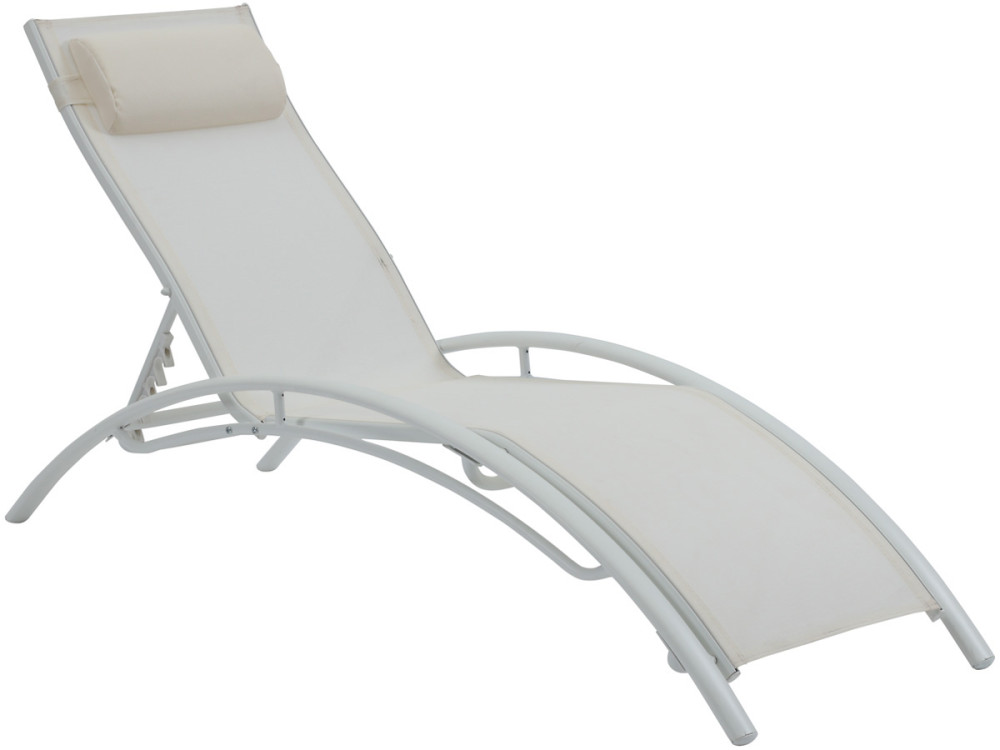 Bain de soleil en aluminium "Beauty" - Phoenix - Ecru - Lot de 2