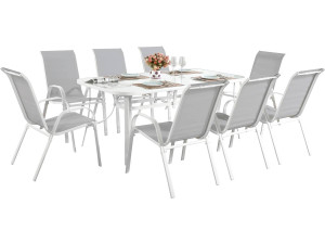 Salon de jardin "Cordoba XL 180" - Phoenix - Gris