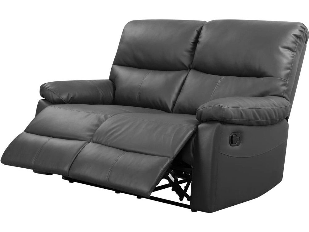 Canapé relax "Lincoln" - 147 x 89 x 103 cm - 2 places - Gris