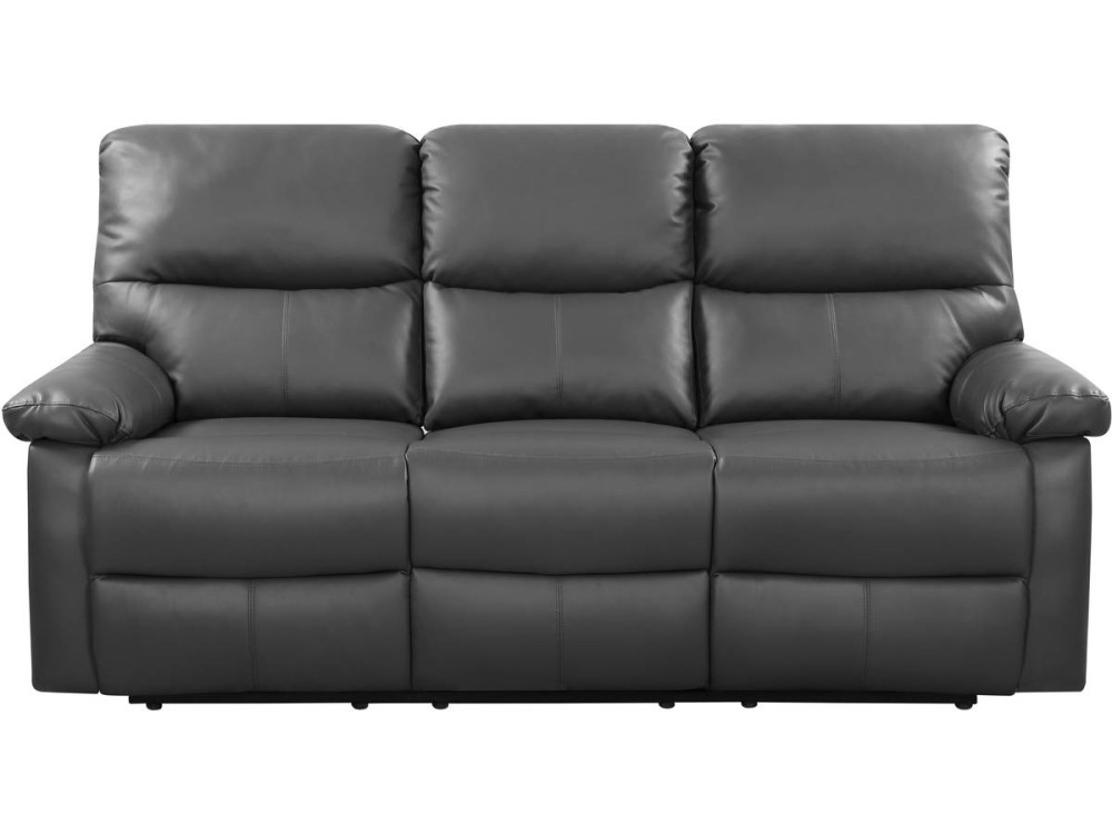 Canapé relax "Lincoln" - 197 x 89 x 103 cm - 3 places - Gris