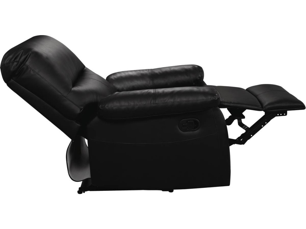Fauteuil relax "Lincoln" - 90 x 89 x 103 cm - Noir