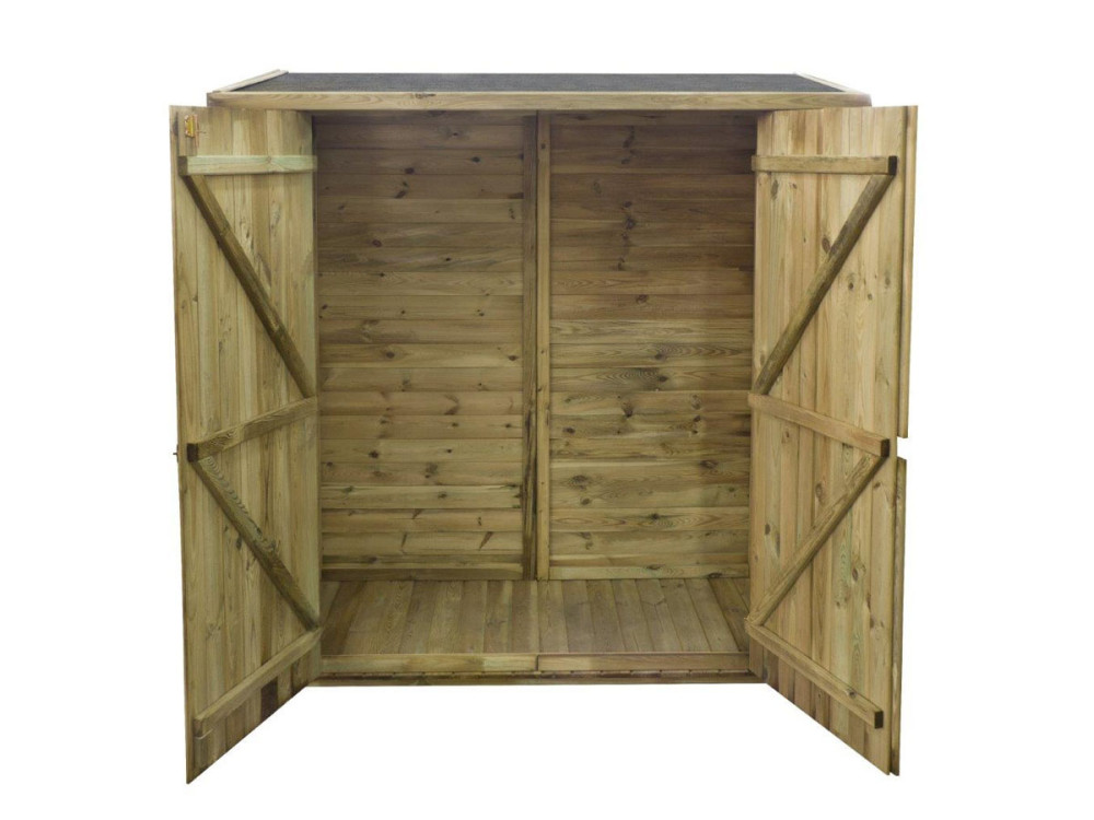 Abri jardin bois adossable "Lipki " - 1.79 x 0.9 x 1.78/1.87 m  - 1.61 m² - 12 mm - Avec plancher