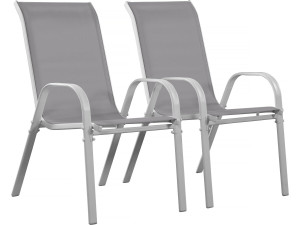 Fauteuil jardin Textilène "Cordoba" - Phoenix - Ecru - Lot de 2