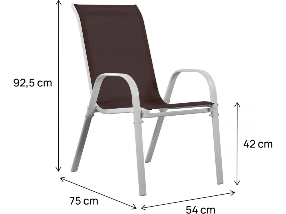 Fauteuil jardin Textilène "Cordoba" - Phoenix - Taupe - Lot de 2