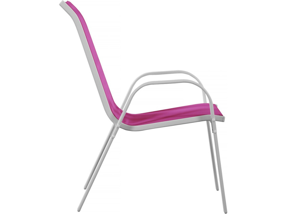 Fauteuil jardin Textilène "Cordoba" - Phoenix - Rose - Lot de 2