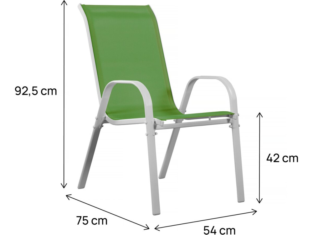 Fauteuil jardin Textilène "Cordoba" - Phoenix - Vert - Lot de 2