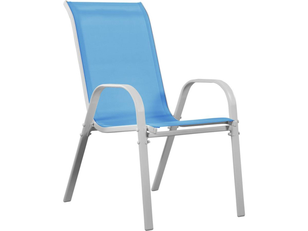 Fauteuil jardin Textilène "Cordoba" - Phoenix - Bleu - Lot de 4