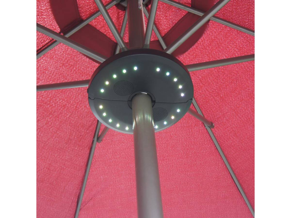 Eclairage de jardin "Umbrella" pour parasol - Enceinte arceau
