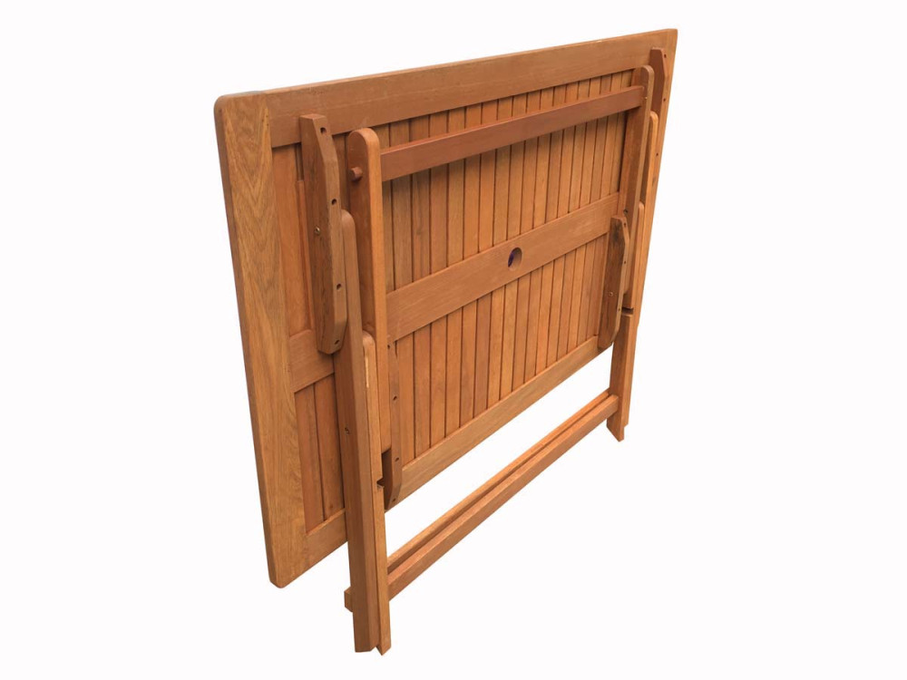 Salon de jardin repas "Hongkong 4" - Maple - Marron clair