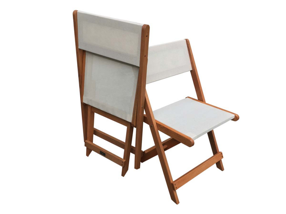 Salon de jardin repas "Séoul" - 1 Table + 6 chaises - Maple - Beige