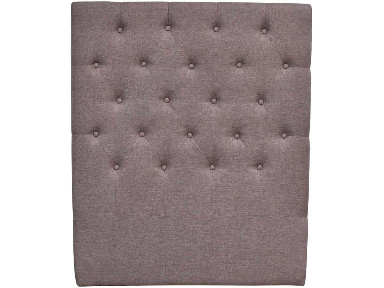Tête de lit capitonnée "Déco" - 99 cm - Taupe - En tissu