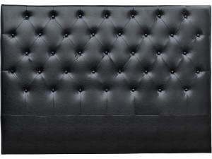 Tête de lit capitonnée "Déco" - 169 cm - Noir - En PVC