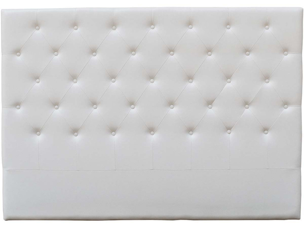 Tête de lit capitonnée "Déco" - 169 cm - Blanc - En PVC
