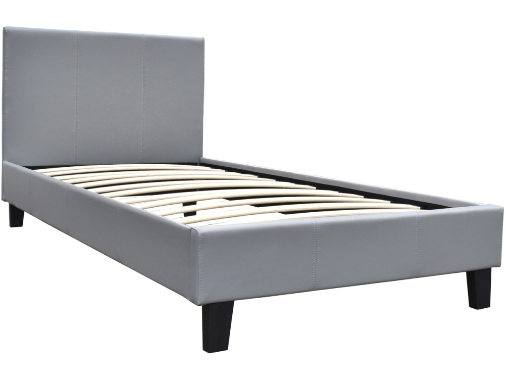Lit "Lina" - 90 x 190 cm - Gris clair