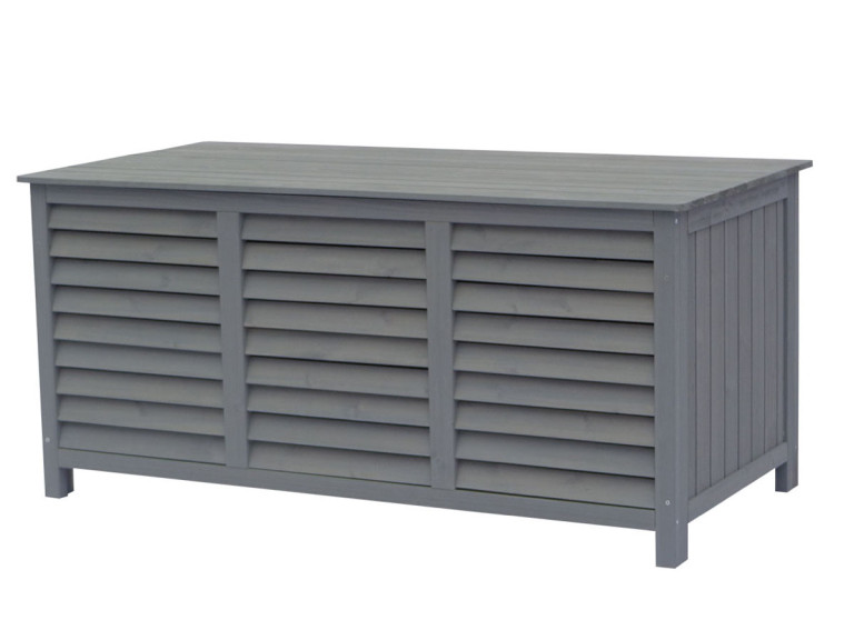 Coffre de jardin en bois "Macao" - 130 x 64 x 60 cm - Anthracite