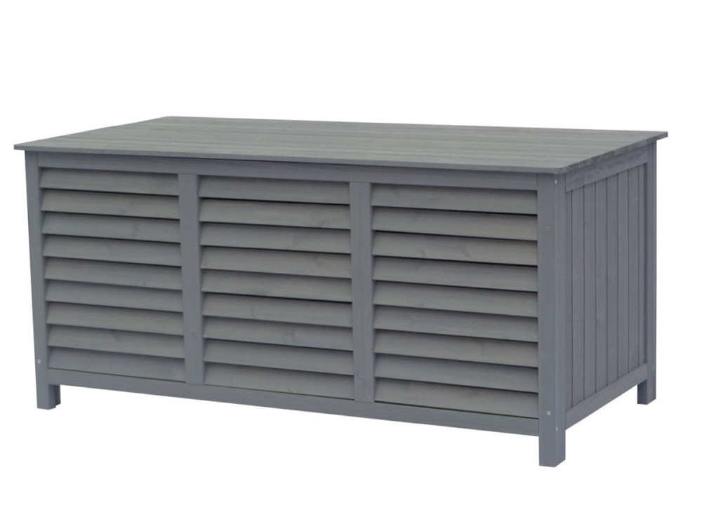 Coffre de jardin en bois "Macao" - 130 x 64 x 60 cm - Anthracite
