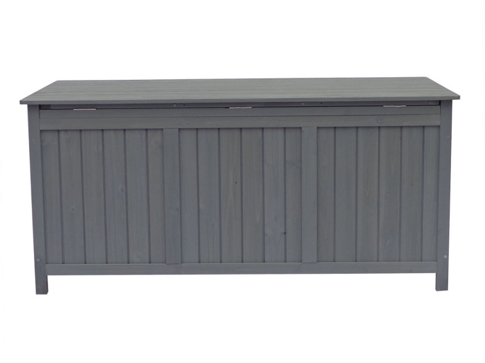 Coffre de jardin en bois "Macao" - 130 x 64 x 60 cm - Anthracite