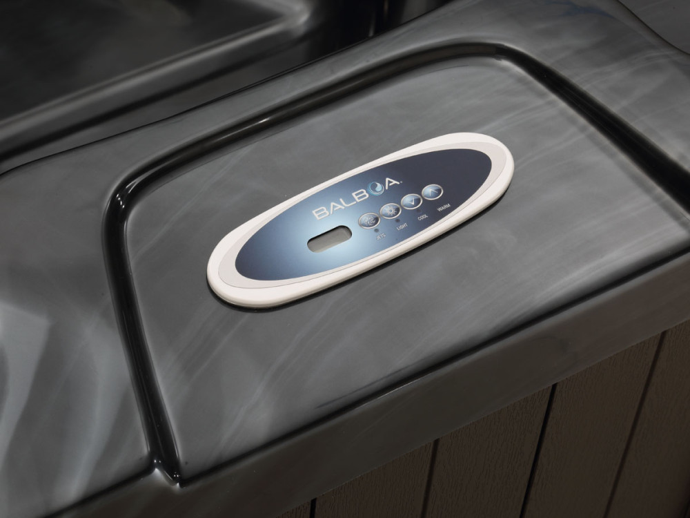Spa LED "Haïti" 4 places - Enceintes bluetooth intégrées - Gris