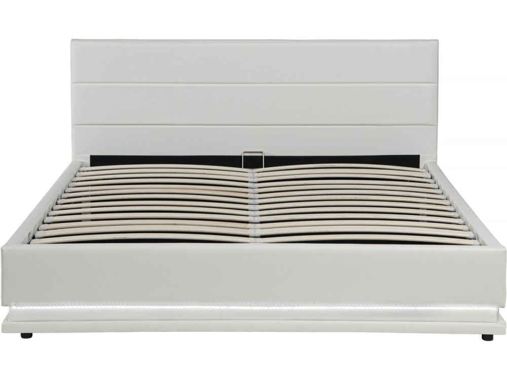 Lit LED avec coffre "Anastasia" - 140 x 190 cm - Blanc