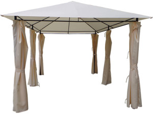 Toile et Rideaux de remplacement  pour tonnelle "Rosita" - 3 x 4 m - Beige