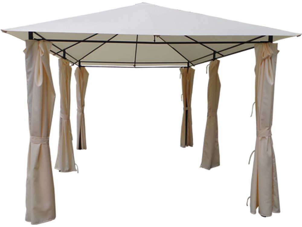 Toile et Rideaux de remplacement  pour tonnelle "Rosita" - 3 x 4 m - Beige