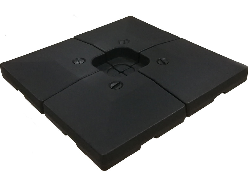 4 Dalles à lester pour gros parasol déporté - 4 x 3 - 104 KG - Noir