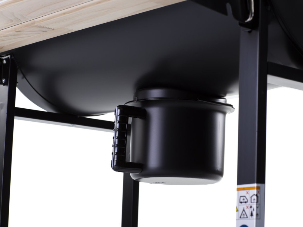Barbecue XXL charbon de bois "King" - 95 x 63 x 105 cm - Noir