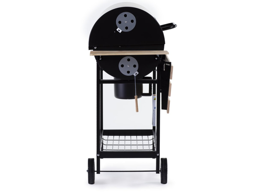 Barbecue XXL charbon de bois "King" - 95 x 63 x 105 cm - Noir