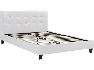 Lit double en pvc "Julia" - 180 x 200 - Blanc