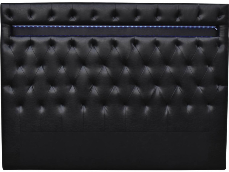 Tête de lit "Déco" LED - 149 cm - Noir