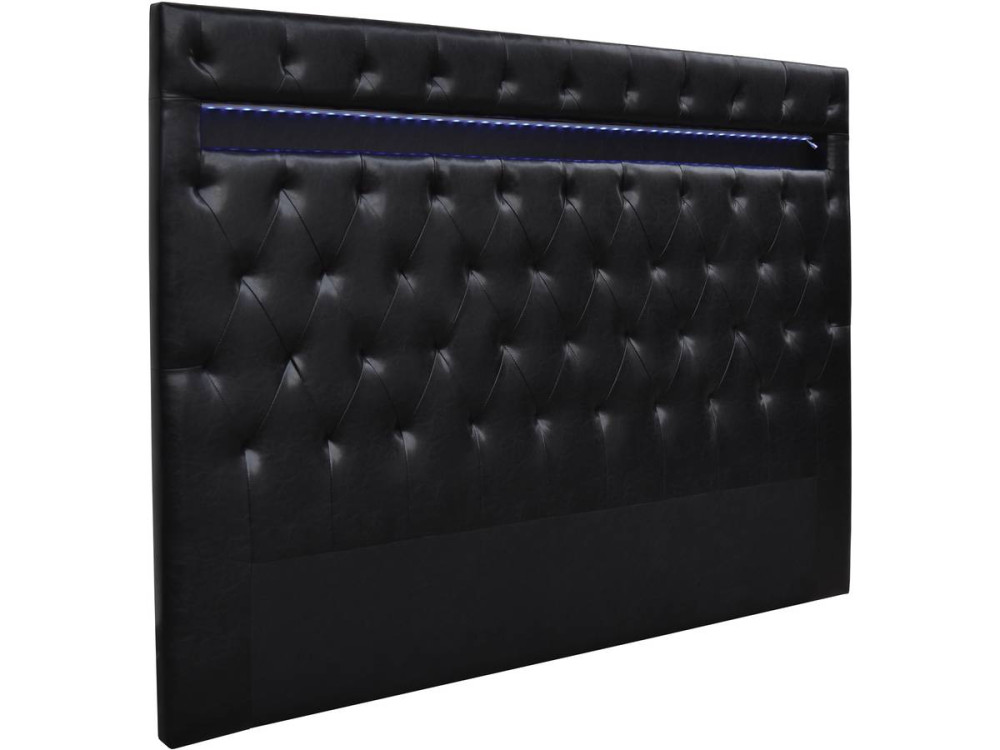 Tête de lit "Déco" LED - 149 cm - Noir
