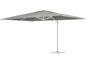 Toile parasol déporté "Sun 4" - 3 x 4 m - Gris clair