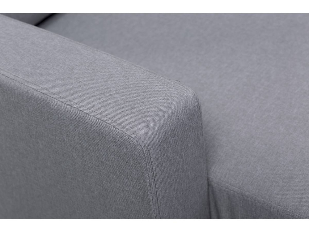 Canapé d'angle réversible en tissu "Gabby" -  3 places - Gris Clair